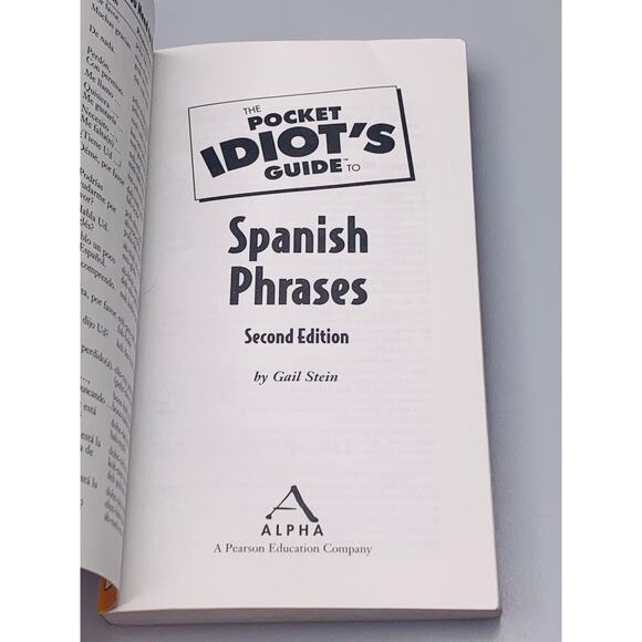 The Pocket Idiot's Guide Spanish Phrases Second Edition USED - Picture 5 of 5